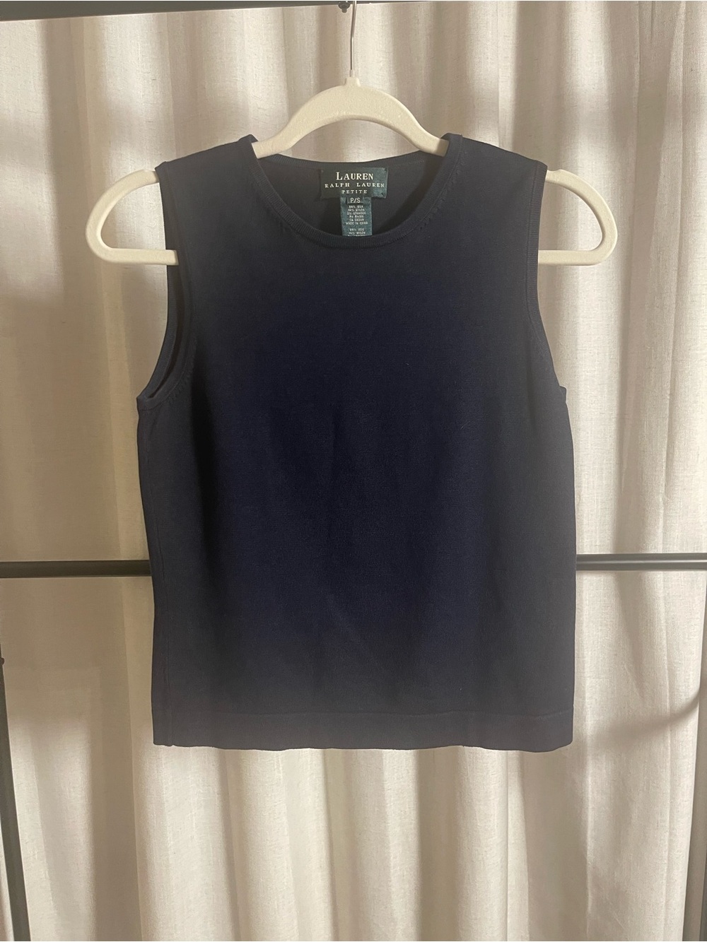 Ralph Lauren Navy Sleeveless Crewneck Tank